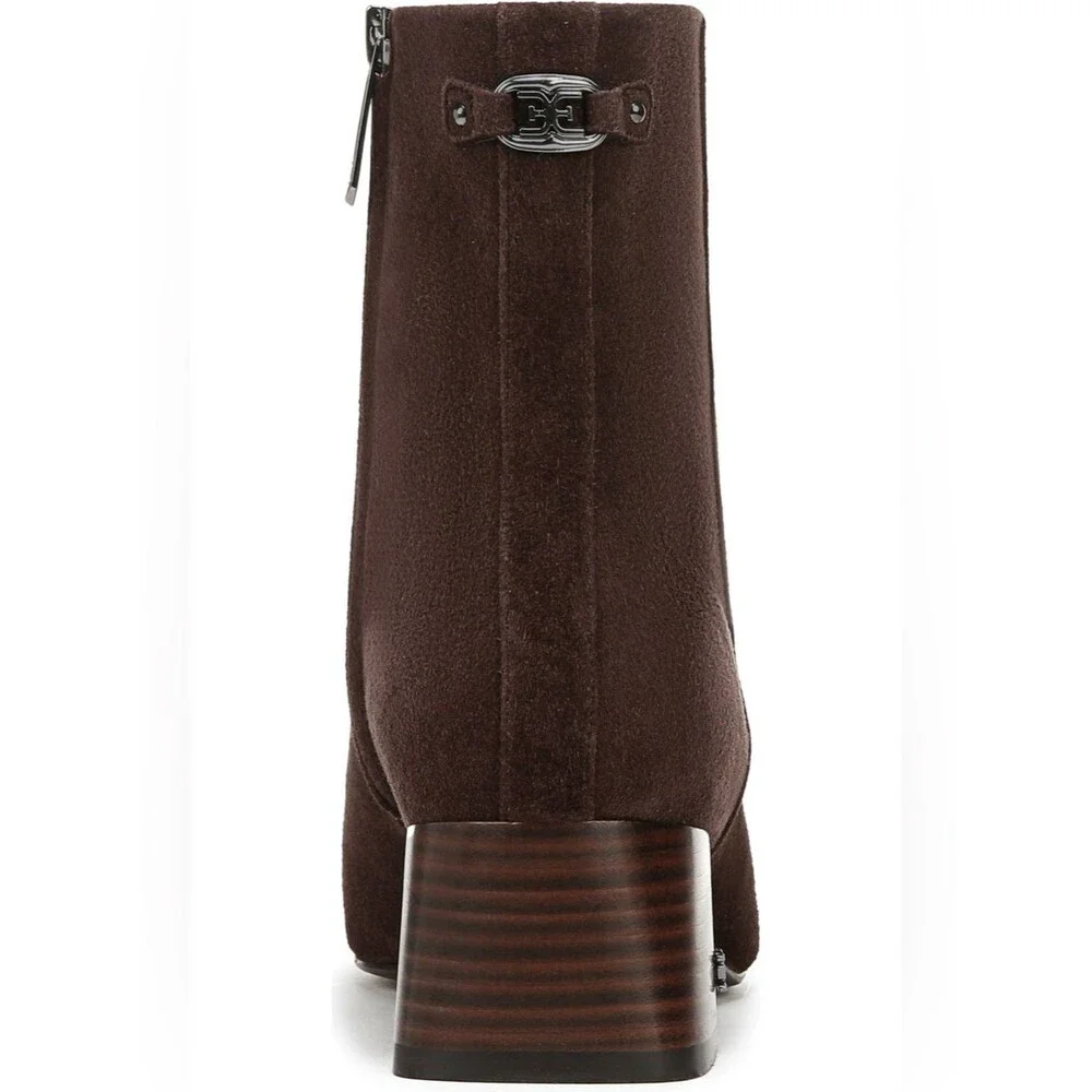 Sam Edelman Paige Brown Suede Ankle Boot in Cafe Noir size 10